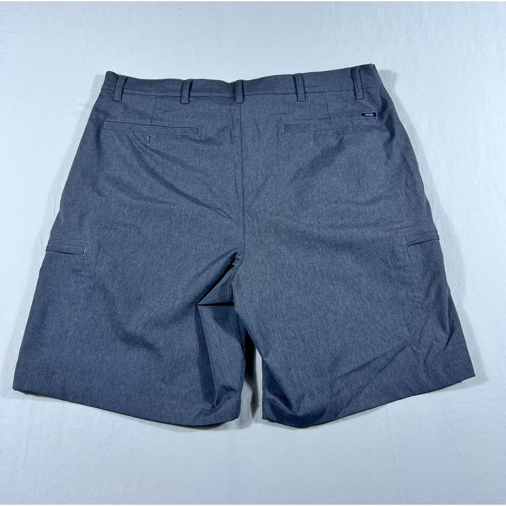 Chaps Mens Stretch Cargo Shorts Gray Performance Golf Flat Front Size 38 - Picture 9 of 11